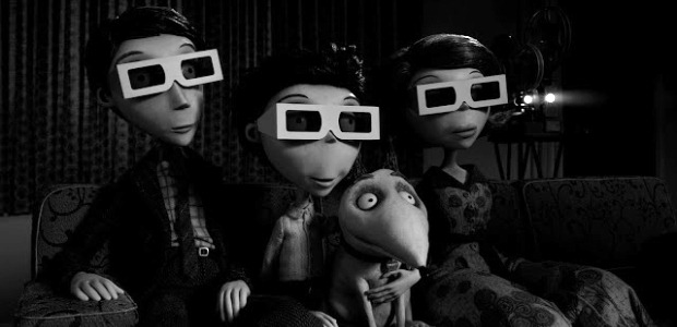 Entirely shot in black and white, Frankenweenie is a stop-motion animated film that is painstakingly made with over 200 puppets.  