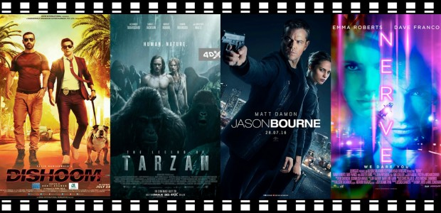 Bourne back, Ape man, techno-thriller or Bollywood buddy cop? Those are your choices this week.